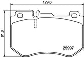 Front Brake Pad A0004209503 2599701 P050123 Compatible With MERCEDES-BENZ C-CLASS W205